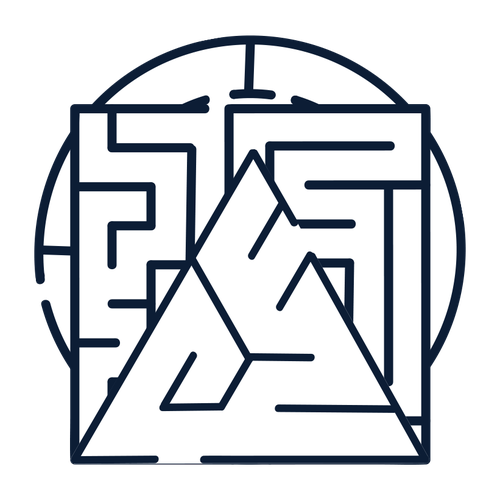 Cheq Yourself circle, square and triangle brand geometry